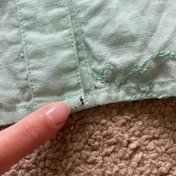 Irish Linen Richard Malcolm Embroidered Sleeveless Blouse Top W’s PS Beach Tank - Picture 11 of 12